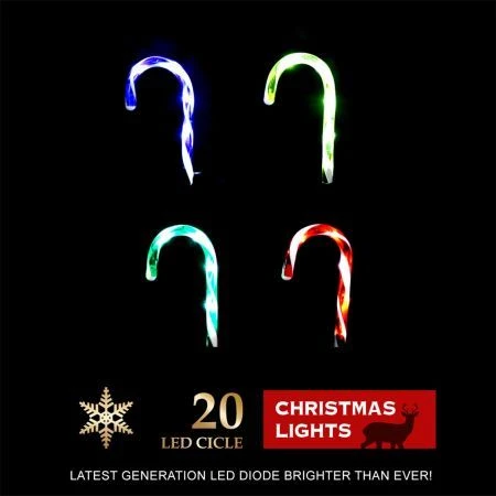 Stockholm Christmas Lights Solar Path Light Mini Candy Cane Multi Color 4pc 5 Stockholm Christmas Lights Solar Path Light Mini Candy Cane Multi Color 4pc - Image 5