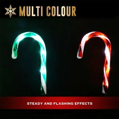 Stockholm Christmas Lights Solar Path Light Mini Candy Cane Multi Color 4pc 3 Stockholm Christmas Lights Solar Path Light Mini Candy Cane Multi Color 4pc - Image 3