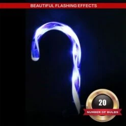 Stockholm Christmas Lights Solar Path Light Mini Candy Cane Multi Color 4pc