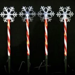Stockholm Christmas Lights Solar Path Light Candy Snowflake Cool White LEDs 8pc 16 Stockholm Christmas Lights Solar Path Light Candy Snowflake Cool White LEDs 8pc -Christmas Lights Store 277681 2385623 F