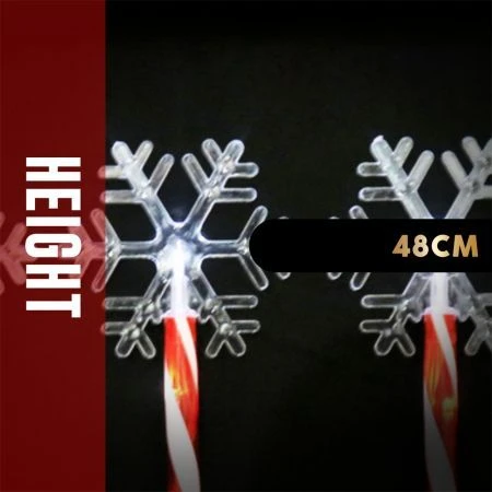 Stockholm Christmas Lights Solar Path Light Candy Snowflake Cool White LEDs 8pc 4 Stockholm Christmas Lights Solar Path Light Candy Snowflake Cool White LEDs 8pc - Image 4