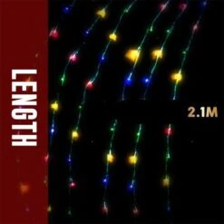 Stockholm Christmas Lights Solar Light LED Waterful Star Multi Colour 2.1m -Christmas Lights Store 277687 2385685 F