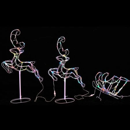 Stockholm Christmas Lights Solar Light LED Leaping Reindeer & Sleigh 120 LEDs 6 Stockholm Christmas Lights Solar Light LED Leaping Reindeer & Sleigh 120 LEDs - Image 6