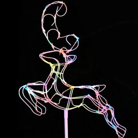 Stockholm Christmas Lights Solar Light LED Leaping Reindeer & Sleigh 120 LEDs 8 Stockholm Christmas Lights Solar Light LED Leaping Reindeer & Sleigh 120 LEDs - Image 8