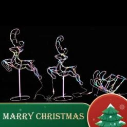 Stockholm Christmas Lights Solar Light LED Leaping Reindeer & Sleigh 120 LEDs 13 Stockholm Christmas Lights Solar Light LED Leaping Reindeer & Sleigh 120 LEDs -Christmas Lights Store 277689 2385701 F