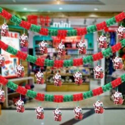 2022 Christmas Decorations Pendants 3PCS 3M Ceiling Pendants Home Decor Creative Atmosphere Scene Layout Flags -Christmas Lights Store 278201 2366611 F