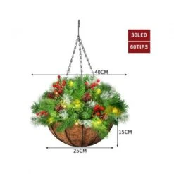 Santaco Christmas Hanging Basket Ornaments LED Lights Home Garden Porch Decor -Christmas Lights Store 278551 2372247 F