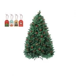 Santaco Christmas Tree 1.2M 4Ft Pinecone Decorated Xmas Home Garden Decorations