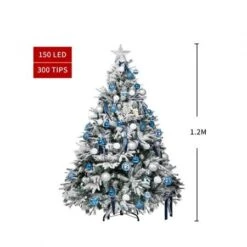 Santaco Christmas Tree 1.2M 4Ft Fairy Lights Snow Flocked Xmas Ornaments Decor 10 Santaco Christmas Tree 1.2M 4Ft Fairy Lights Snow Flocked Xmas Ornaments Decor -Christmas Lights Store 278751 2373913 F