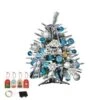 Santaco Christmas Tree 0.6M 2Ft Fairy Lights Snow Flocked Xmas Ornaments Decor