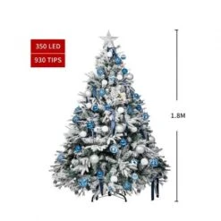 Santaco Christmas Tree 1.8M 6Ft Fairy Lights Snow Flocked Xmas Ornaments Decor 10 Santaco Christmas Tree 1.8M 6Ft Fairy Lights Snow Flocked Xmas Ornaments Decor -Christmas Lights Store 278757 2373961 F