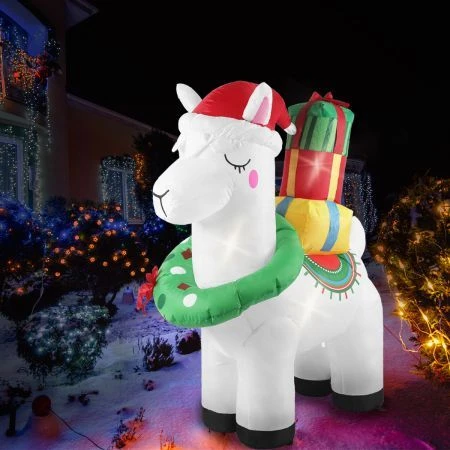 Santaco Inflatable Christmas Decor Christmas Llama 1.5M LED Lights Xmas Party 7 Santaco Inflatable Christmas Decor Christmas Llama 1.5M LED Lights Xmas Party - Image 7