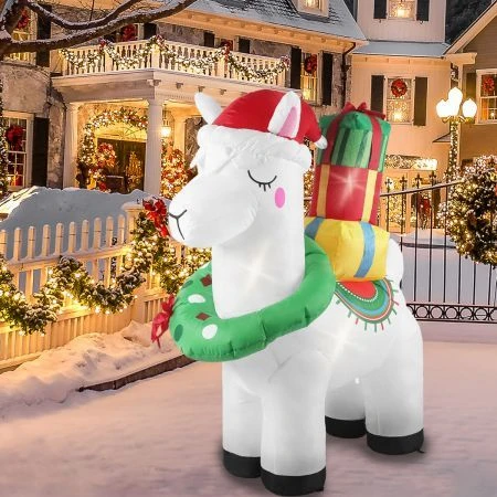 Santaco Inflatable Christmas Decor Christmas Llama 1.5M LED Lights Xmas Party 8 Santaco Inflatable Christmas Decor Christmas Llama 1.5M LED Lights Xmas Party - Image 8