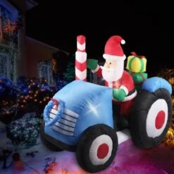 Santaco Inflatable Christmas Decor Tractor Santa 1.4M LED Lights Xmas Party 14 Santaco Inflatable Christmas Decor Tractor Santa 1.4M LED Lights Xmas Party -Christmas Lights Store 278797 2374289 F