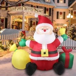 Santaco Inflatable Christmas Outdoor Decorations Santa LED Lights Xmas Party -Christmas Lights Store 278803 2374339 F