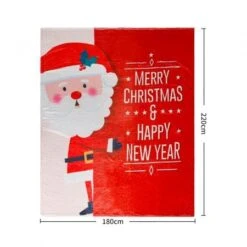 Santaco Throw Blanket Xmas Flannel Double Sided Warm Rug Fleece Decor Christmas S -Christmas Lights Store 278813 2374409 F