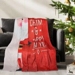 Santaco Throw Blanket Xmas Flannel Double Sided Warm Fleece Decor Christmas Q -Christmas Lights Store 278815 2374433 F