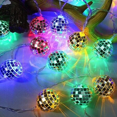 20 LED Disco Lights, Disco Ball Mirror, LED String Lights For Party, Christmas Lights (Multicolor) 7 20 LED Disco Lights, Disco Ball Mirror, LED String Lights For Party, Christmas Lights (Multicolor) - Image 7