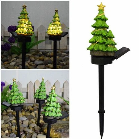 2pcs Solar Christmas Tree Garden Stake Light LED Landscape Lamp Outdoor Garden Decoration 14 2pcs Solar Christmas Tree Garden Stake Light LED Landscape Lamp Outdoor Garden Decoration - Image 14