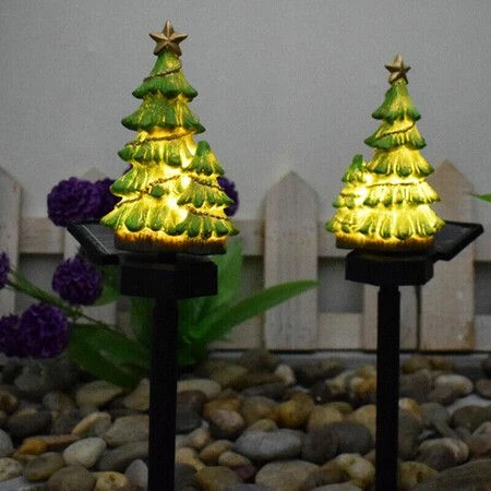 2pcs Solar Christmas Tree Garden Stake Light LED Landscape Lamp Outdoor Garden Decoration 12 2pcs Solar Christmas Tree Garden Stake Light LED Landscape Lamp Outdoor Garden Decoration - Image 12