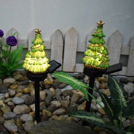 2pcs Solar Christmas Tree Garden Stake Light LED Landscape Lamp Outdoor Garden Decoration 11 2pcs Solar Christmas Tree Garden Stake Light LED Landscape Lamp Outdoor Garden Decoration - Image 11