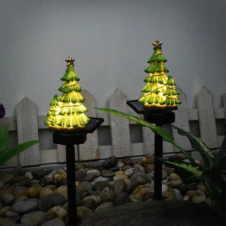 2pcs Solar Christmas Tree Garden Stake Light LED Landscape Lamp Outdoor Garden Decoration 10 2pcs Solar Christmas Tree Garden Stake Light LED Landscape Lamp Outdoor Garden Decoration - Image 10