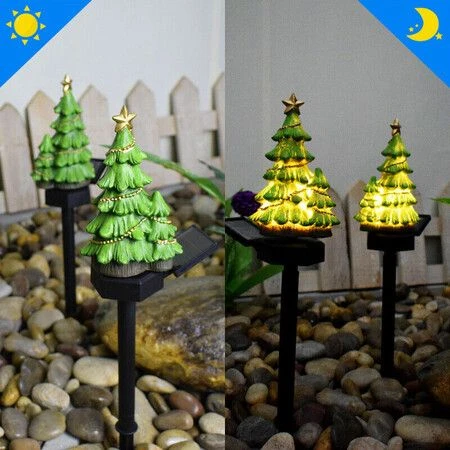 2pcs Solar Christmas Tree Garden Stake Light LED Landscape Lamp Outdoor Garden Decoration 7 2pcs Solar Christmas Tree Garden Stake Light LED Landscape Lamp Outdoor Garden Decoration - Image 7