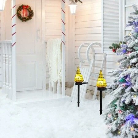 2pcs Solar Christmas Tree Garden Stake Light LED Landscape Lamp Outdoor Garden Decoration 4 2pcs Solar Christmas Tree Garden Stake Light LED Landscape Lamp Outdoor Garden Decoration - Image 4