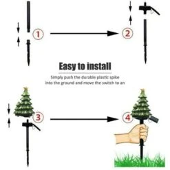 2pcs Solar Christmas Tree Garden Stake Light LED Landscape Lamp Outdoor Garden Decoration 29 2pcs Solar Christmas Tree Garden Stake Light LED Landscape Lamp Outdoor Garden Decoration -Christmas Lights Store 279591 2386367 F