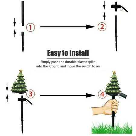 2pcs Solar Christmas Tree Garden Stake Light LED Landscape Lamp Outdoor Garden Decoration 15 2pcs Solar Christmas Tree Garden Stake Light LED Landscape Lamp Outdoor Garden Decoration - Image 15