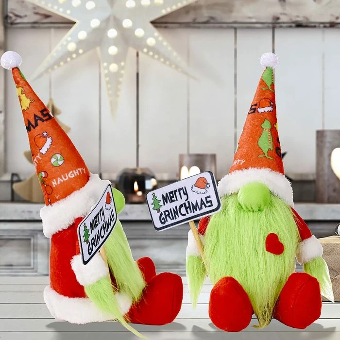 2022 Faceless Gnome Green Grinch Plush Grinch Doll Christmas Plush Doll Christmas Decorations For Xmas Party Table Home Decor 2 2022 Faceless Gnome Green Grinch Plush Grinch Doll Christmas Plush Doll Christmas Decorations For Xmas Party Table Home Decor - Image 2