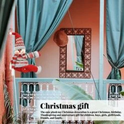 Christmas Curtain Buckle Holder Home Plush Doll Decoration Snowman -Christmas Lights Store 279867 2389399 F