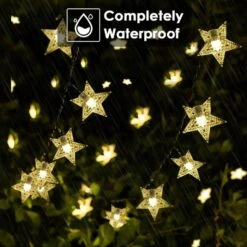 12M 100LED Star String Lights 8 Modes Solar Powered Twinkle Fairy Lights Outdoor, Gardens, Lawn Patio, Landscape, Christmas, Warm White 12 12M 100LED Star String Lights 8 Modes Solar Powered Twinkle Fairy Lights Outdoor, Gardens, Lawn Patio, Landscape, Christmas, Warm White -Christmas Lights Store 279883 2389513 HD