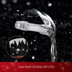 180cm Christmas LED Light Snowman Decoration Strip Home Display Xmas Outdoor House Holiday Ornaments Folding 8 Flickering Effects -Christmas Lights Store 279995 2390783 HD