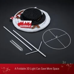 180cm Christmas LED Light Snowman Decoration Strip Home Display Xmas Outdoor House Holiday Ornaments Folding 8 Flickering Effects -Christmas Lights Store 279995 2390787 HD