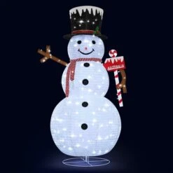 180cm Christmas LED Light Snowman Decoration Strip Home Display Xmas Outdoor House Holiday Ornaments Folding 8 Flickering Effects -Christmas Lights Store 279995 2390799 HD