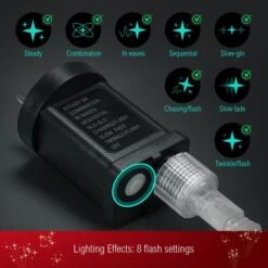 180cm Christmas Light Snowman Decoration 200 LED Strip Home Display Outdoor Xmas Holiday House Ornament Folding 8 Flickering Effects -Christmas Lights Store 279997 2390819 HD