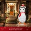 180cm Penguin Christmas Light LED Strip Xmas Decoration Home Display Outdoor House Holiday Ornament Folding 8 Flickering Effects