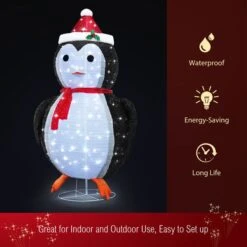180cm Penguin Christmas Light LED Strip Xmas Decoration Home Display Outdoor House Holiday Ornament Folding 8 Flickering Effects -Christmas Lights Store 279999 2390837 HD