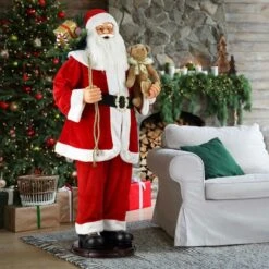 Solight 150cm Animated Singing Dancing Santa Claus Figurine Rocking Christmas Decoration Musical Display Figure Collapsible 24 Solight 150cm Animated Singing Dancing Santa Claus Figurine Rocking Christmas Decoration Musical Display Figure Collapsible -Christmas Lights Store 280007 2390945 HD