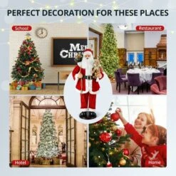Solight 150cm Animated Singing Dancing Santa Claus Figurine Rocking Christmas Decoration Musical Display Figure Collapsible 22 Solight 150cm Animated Singing Dancing Santa Claus Figurine Rocking Christmas Decoration Musical Display Figure Collapsible -Christmas Lights Store 280007 2390949 HD