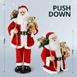 Solight 150cm Animated Singing Dancing Santa Claus Figurine Rocking Christmas Decoration Musical Display Figure Collapsible 19 Solight 150cm Animated Singing Dancing Santa Claus Figurine Rocking Christmas Decoration Musical Display Figure Collapsible -Christmas Lights Store 280007 2390955 HD