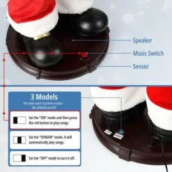 Solight 150cm Animated Singing Dancing Santa Claus Figurine Rocking Christmas Decoration Musical Display Figure Collapsible 16 Solight 150cm Animated Singing Dancing Santa Claus Figurine Rocking Christmas Decoration Musical Display Figure Collapsible -Christmas Lights Store 280007 2390961 HD