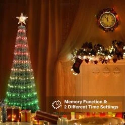 180cm Christmas Tree With RGB LED Light Xmas Spruce Artificial Holiday Decor Ornament Indoor Remote Control 18 Lighting Modes 22 180cm Christmas Tree With RGB LED Light Xmas Spruce Artificial Holiday Decor Ornament Indoor Remote Control 18 Lighting Modes -Christmas Lights Store 280021 2391109 HD