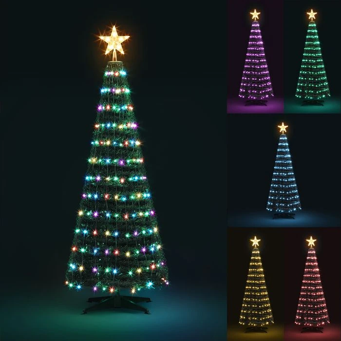 180cm Christmas Tree With RGB LED Light Xmas Spruce Artificial Holiday Decor Ornament Indoor Remote Control 18 Lighting Modes 2 180cm Christmas Tree With RGB LED Light Xmas Spruce Artificial Holiday Decor Ornament Indoor Remote Control 18 Lighting Modes - Image 2