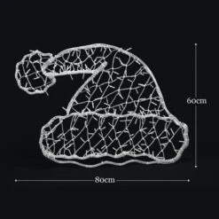 Christmas Light Decor Santa Hat LED Strip Rope Xmas Holiday Ornament Outdoor Indoor 80x60cm -Christmas Lights Store 280025 2391171 HD