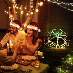 Christmas LED Light Strip Rope Xmas Bell Decor Holiday Ornament Outdoor Indoor 60 X 40CM -Christmas Lights Store 280027 2391203 HD