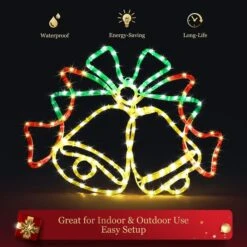 Christmas LED Light Strip Rope Xmas Bell Decor Holiday Ornament Outdoor Indoor 60 X 40CM -Christmas Lights Store 280027 2391211 HD