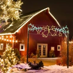 Christmas Light Decor LED Strip Rope Xmas Bell Star Leaf Holiday Ornament Outdoor Indoor 180x61cm XXL Size -Christmas Lights Store 280029 2391229 HD