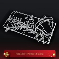 Christmas Light Decor LED Strip Rope Xmas Bell Star Leaf Holiday Ornament Outdoor Indoor 180x61cm XXL Size -Christmas Lights Store 280029 2391241 HD